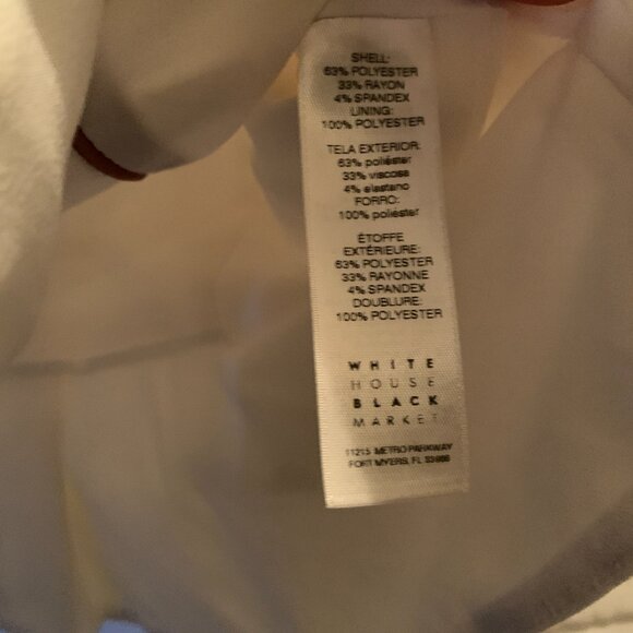 WHBM Bell Sleeve Peplum Jacket in Ecru size 6 - Picture 5 of 7